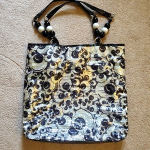 Iris Apfel Eyes Sequin Tote
